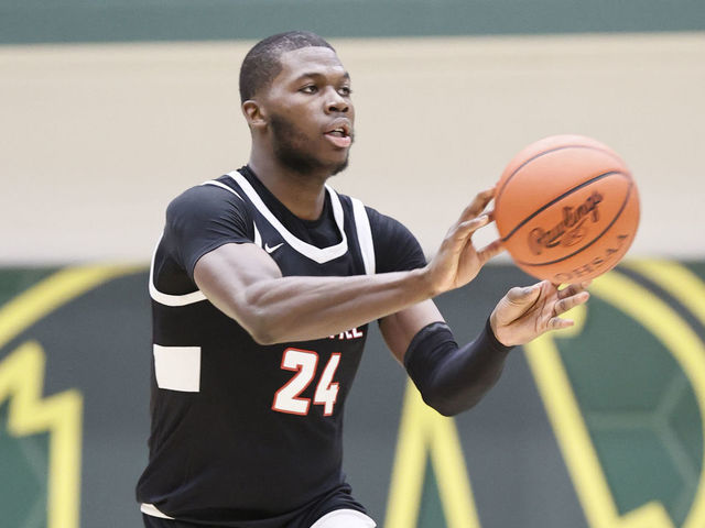 MEDINA, OH - FEBRUARY 06: Chris Livingston #24 of the Buchtel Griffins plays against the Medina Bees at Medina High School on February 06, 2021 in Medina, Ohio. Livingston is presently a top five high school basketball prospect in the class of 2022.