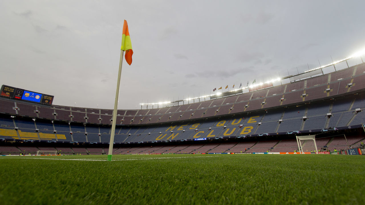 BARCELONA, SPAIN - SEPTEMBER 14: (BILD OUT) . general view inside the stadium prior to the UEFA Champions League group E match between FC Barcelona and Bayern Muenchen at Camp Nou on September 14, 2021 in Barcelona, Spain.