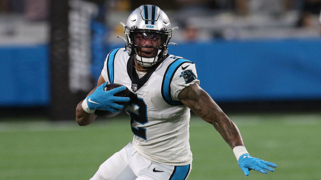 CHARLOTTE, NC - AUGUST 27: D.J. Moore (2) wide receiver of the Panthers during a NFL football game between the Pittsburg Steelers and the Carolina Panthers on August 27, 2021 at Bank of America Stadium in Charlotte, N.C.