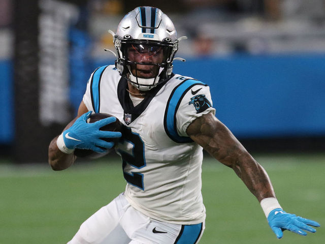 CHARLOTTE, NC - AUGUST 27: D.J. Moore (2) wide receiver of the Panthers during a NFL football game between the Pittsburg Steelers and the Carolina Panthers on August 27, 2021 at Bank of America Stadium in Charlotte, N.C.