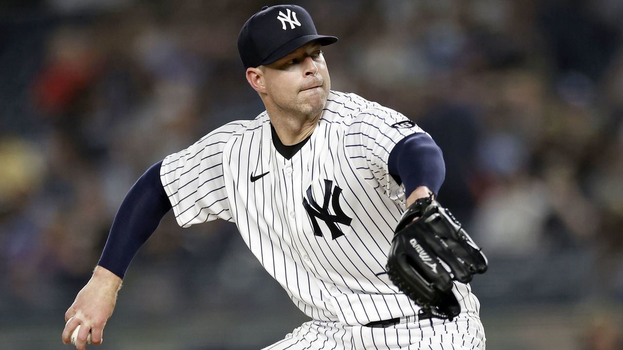 NEW YORK, NY - SEPTEMBER 17: Corey Kluber #28 of the New York Yankees pitches against the Cleveland Indians during the second inning at Yankee Stadium on September 17, 2021 in New York City.