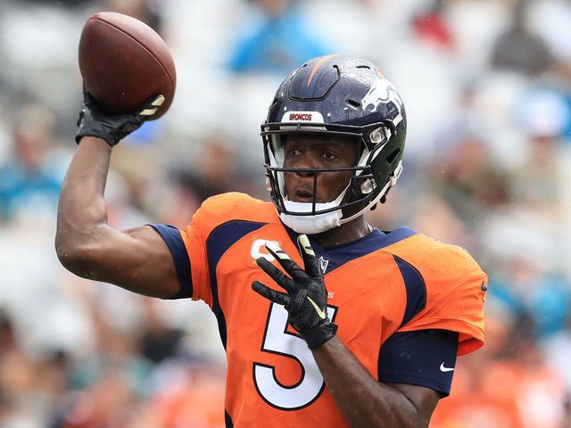 Quarterback Teddy Bridgewater of the Denver Broncos runs out of the News  Photo - Getty Images