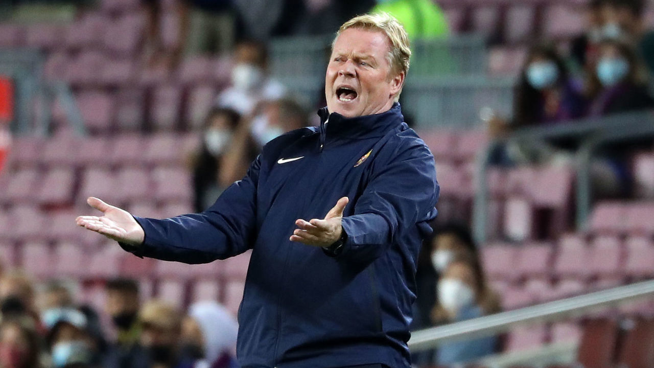 Ronald Koeman during the match between FC Barcelona and Granada CF, corresponding to the week 5 of the group A of the Liga Santander, played at the Camp Nou Stadium, on 20th September 2021, in Barcelona, Spain. --
