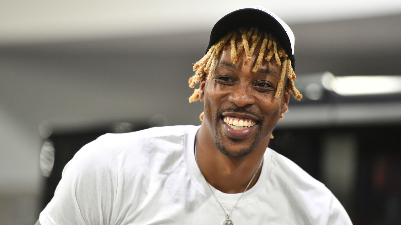 ATLANTA, GEORGIA - JULY 03: Dwight Howard attends 105.3 The Beat & DJ Envy's Drive Your Dreams Car Show at Georgia World Congress Center on July 03, 2021 in Atlanta, Georgia.
