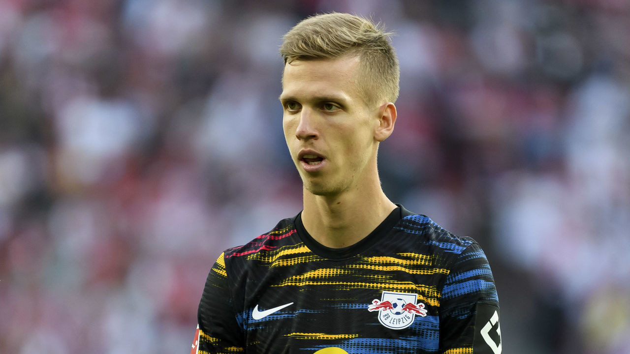 COLOGNE, GERMANY - SEPTEMBER 18: (BILD OUT) Dani Olmo of RB Leipzig looks on during the Bundesliga match between 1. FC Koeln and RB Leipzig at RheinEnergieStadion on September 18, 2021 in Cologne, Germany.