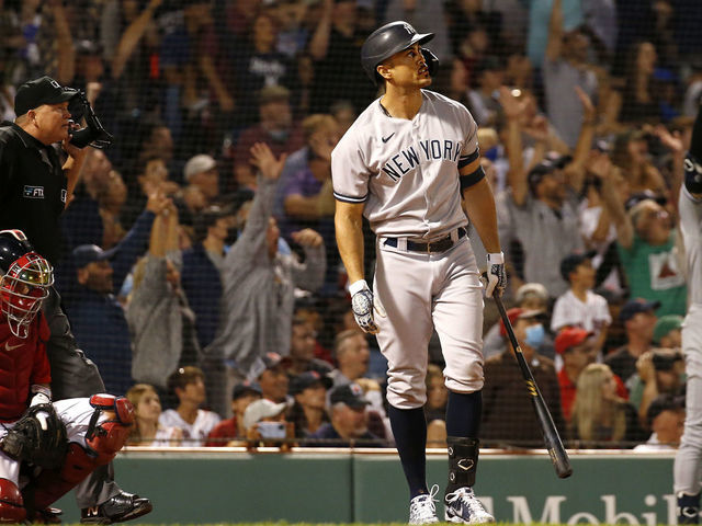 Sporting News MLB on X: This still frame from Giancarlo Stanton's