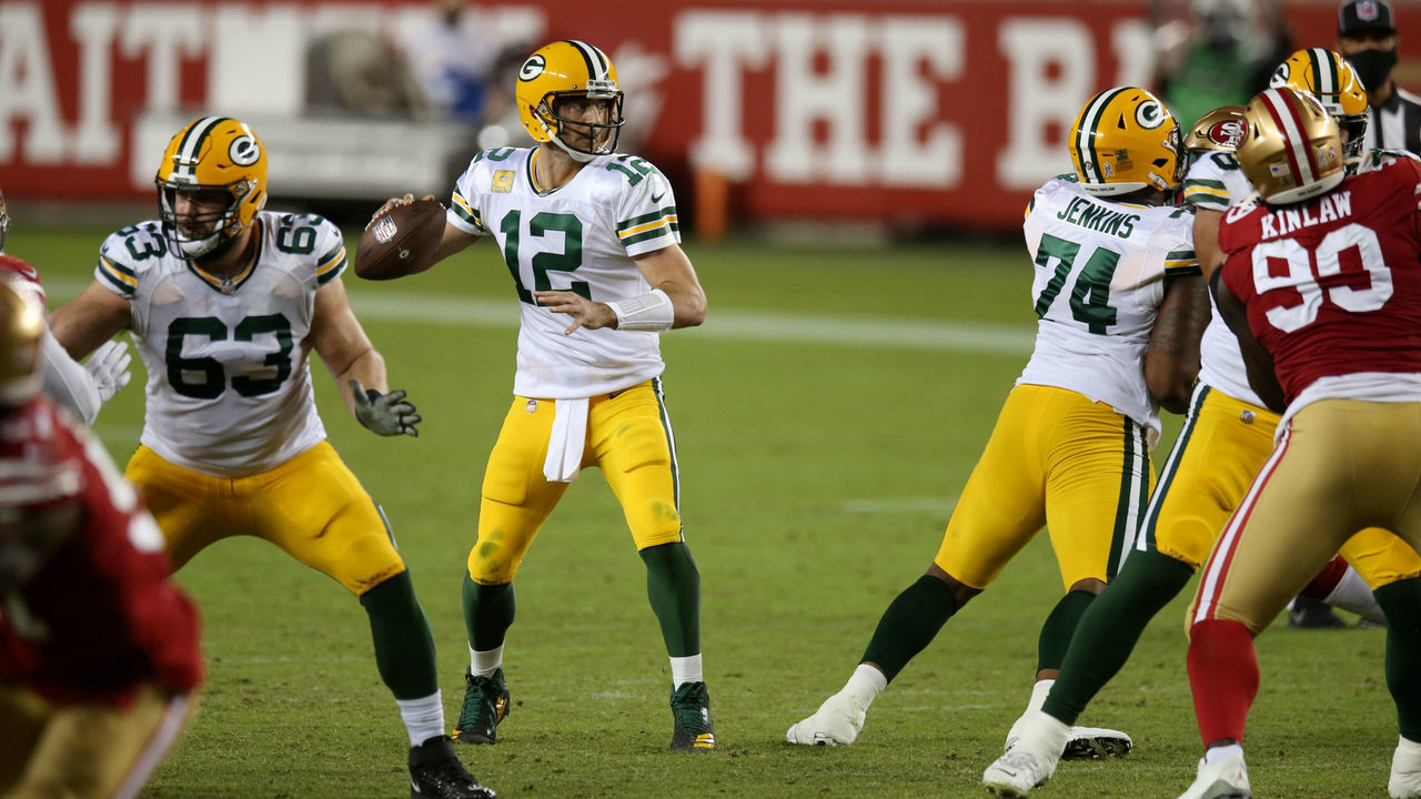 Football: Green Bay Packers QB Aaron Rodgers (12) in action vs San Francisco 49ers at Levi's Stadium. San Francisco, CA 11/5/2020 CREDIT: Brad Mangin