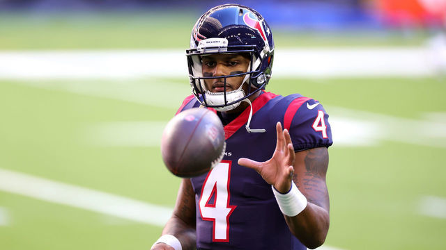 HOUSTON, TEXAS - JANUARY 03: Deshaun Watson #4 of the Houston Texans in action against the Tennessee Titans during a game at NRG Stadium on January 03, 2021 in Houston, Texas.