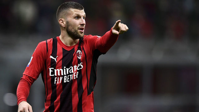 STADIO GIUSEPPE MEAZZA, MILAN, ITALY - 2021/09/22: Ante Rebic of AC Milan gestures during the Serie A football match between AC Milan and Venezia FC. AC Milan won 2-0 over Venezia FC.