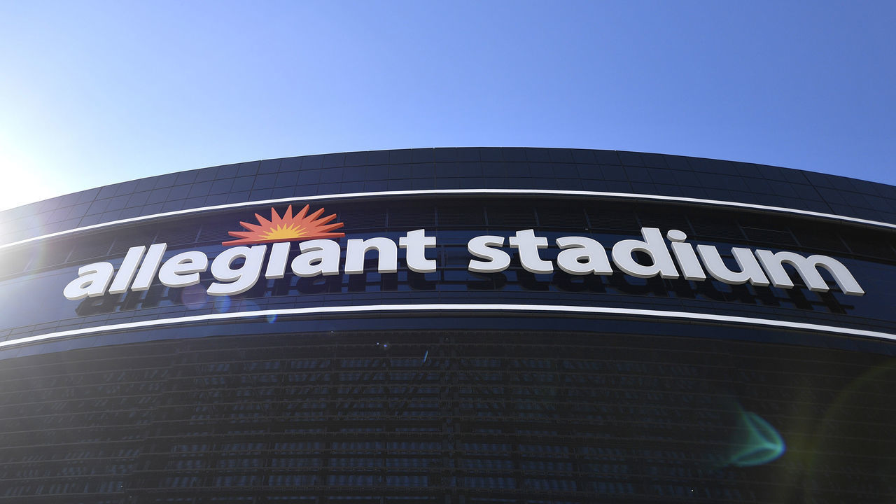 LAS VEGAS, NEVADA - SEPTEMBER 13: A general view outside Allegiant Stadium before a game between the Baltimore Ravens and the Las Vegas Raiders on September 13, 2021 in Las Vegas, Nevada.