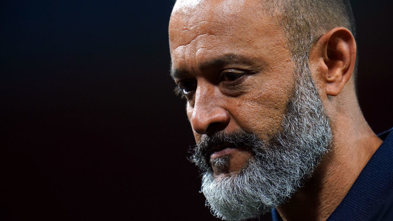 Tottenham Hotspur manager Nuno Espirito Santo is interviewed after the Premier League match at the Emirates Stadium, London. Picture date: Sunday September 26, 2021.