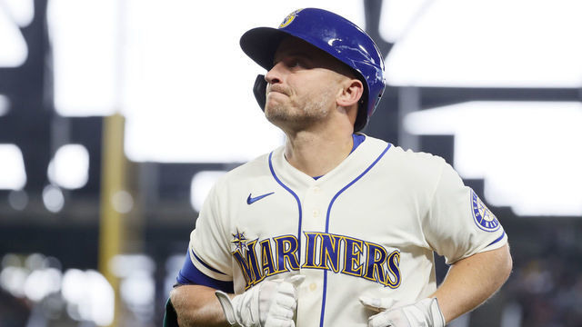 SEATTLE, WASHINGTON - OCTOBER 03: Kyle Seager #15 of the Seattle Mariners looks on after flying out against the Los Angeles Angels during the sixth inning at T-Mobile Park on October 03, 2021 in Seattle, Washington.