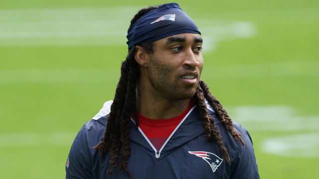 MIAMI GARDENS, FLORIDA - DECEMBER 20: Stephon Gilmore #24 of the New England Patriots looks on prior to the game against the Miami Dolphins at Hard Rock Stadium on December 20, 2020 in Miami Gardens, Florida.