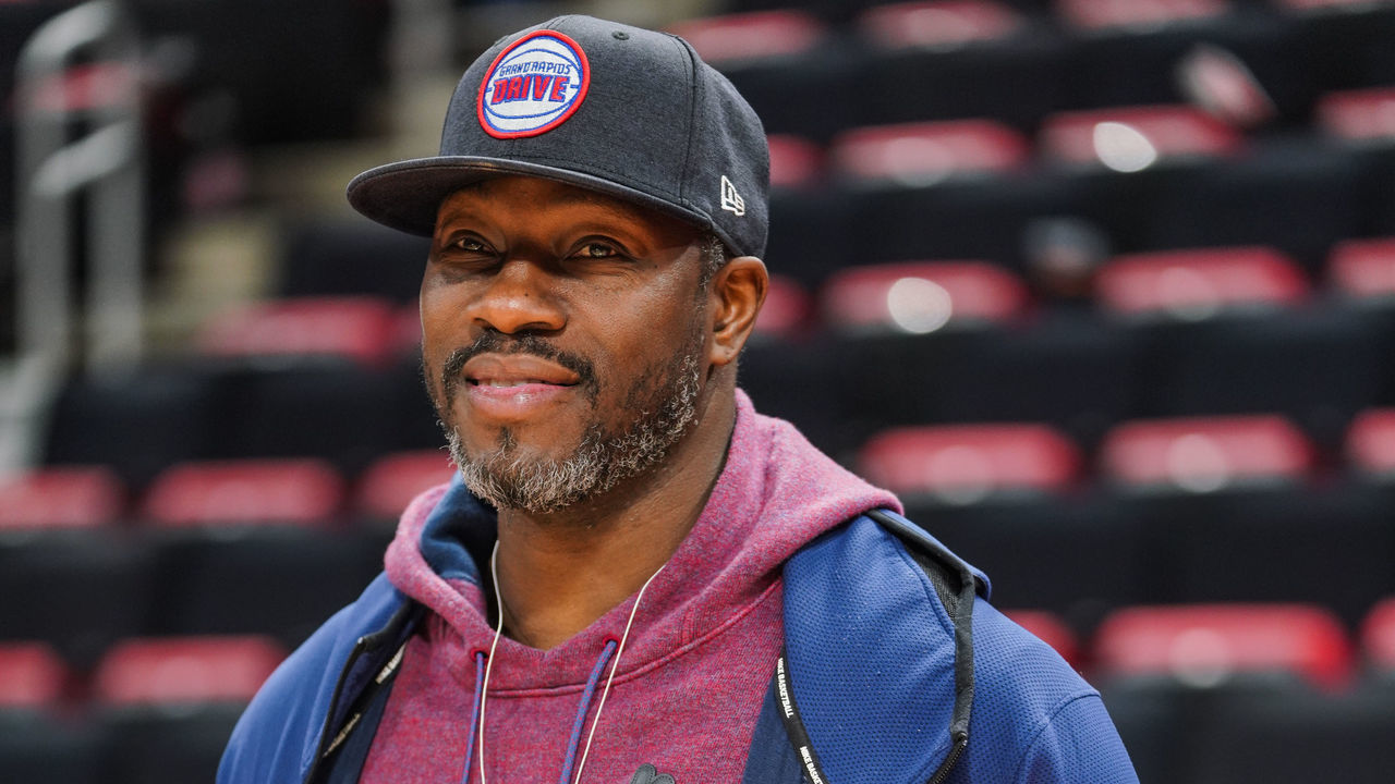DETROIT, MI - NOVEMBER 27: Former Detroit Piston Ben Wallace attends the game between the Detroit Pistons and the New York Knicks on November 27, 2018 at Little Caesars Arena in Detroit, Michigan.