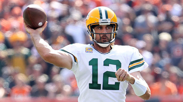 CINCINNATI, OHIO - OCTOBER 10: Aaron Rodgers #12 of the Green Bay Packers throws the ball during the first half against the Cincinnati Bengals at Paul Brown Stadium on October 10, 2021 in Cincinnati, Ohio.