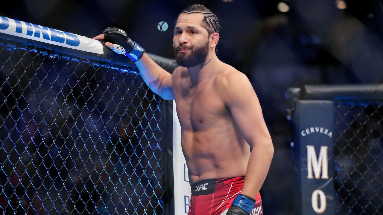 JACKSONVILLE, FL - APRIL 25: Jorge Masvidal of the United States prepares to fight Kamaru Usman of Nigera during the Welterweight Title bout of UFC 261 at VyStar Veterans Memorial Arena on April 25, 2021 in Jacksonville, Florida.