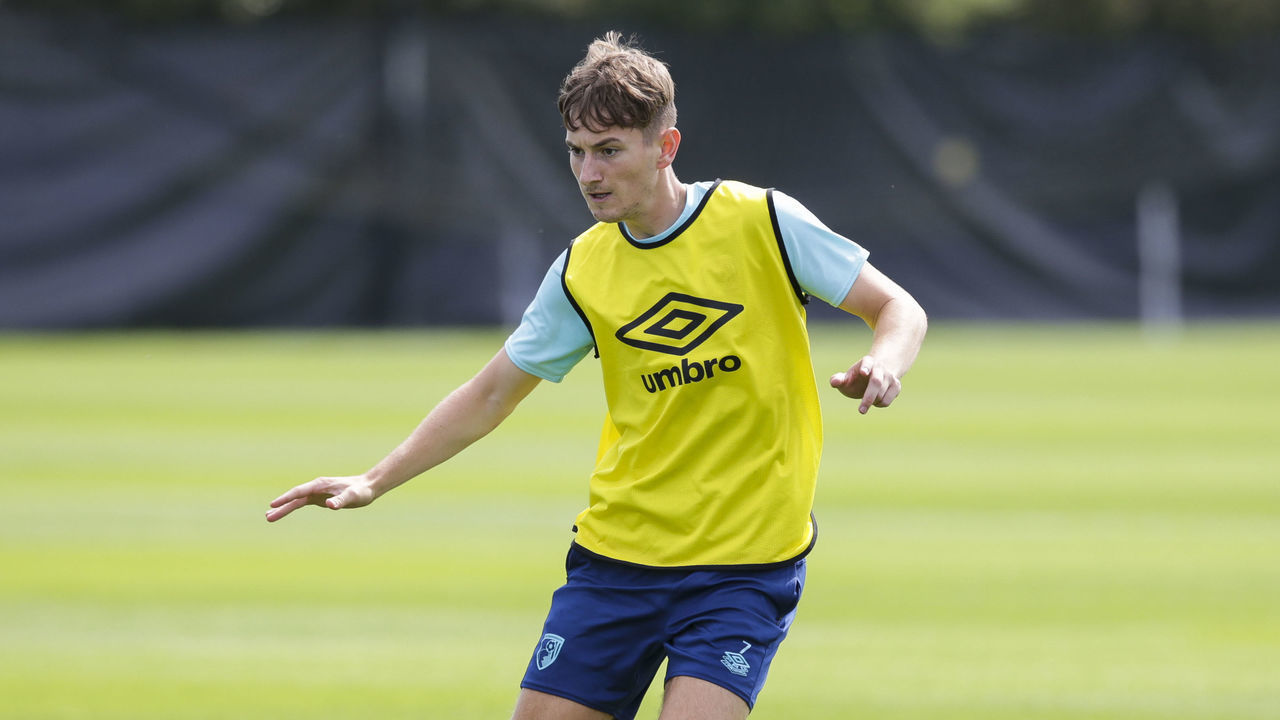 BOURNEMOUTH, ENGLAND - AUGUST 03: David Brooks of Bournemouth during a pre-season training session at Vitality stadium on August 03, 2021 in Bournemouth, England.