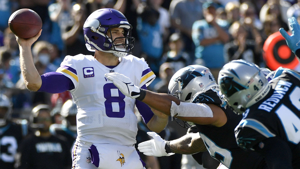 Cousins throws TD pass in OT; Vikings beat Panthers 34-28