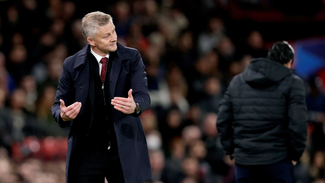 MANCHESTER, UNITED KINGDOM - SEPTEMBER 29: Coach Ole Gunnar Solskjaer of Manchester United during the UEFA Champions League match between Manchester United v Villarreal at the Old Trafford on September 29, 2021 in Manchester United Kingdom