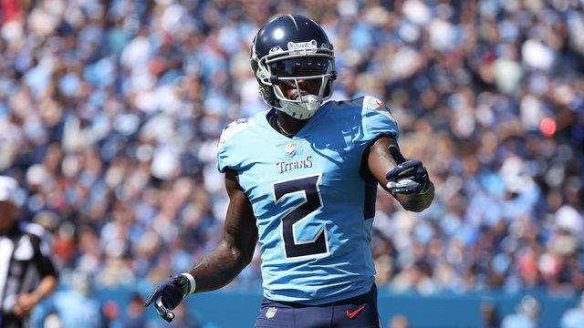 NASHVILLE, TENNESSEE - SEPTEMBER 26: Julio Jones #2 of the Tennessee Titans against the Indianapolis Colts at Nissan Stadium on September 26, 2021 in Nashville, Tennessee.