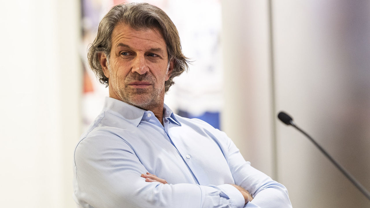 MONTREAL, QC - JULY 23: General manager Marc Bergevin of the Montreal Canadiens attends the first round of the 2021 NHL Entry Draft at Bell Center on July 23, 2021 in Montreal, Quebec, Canada.