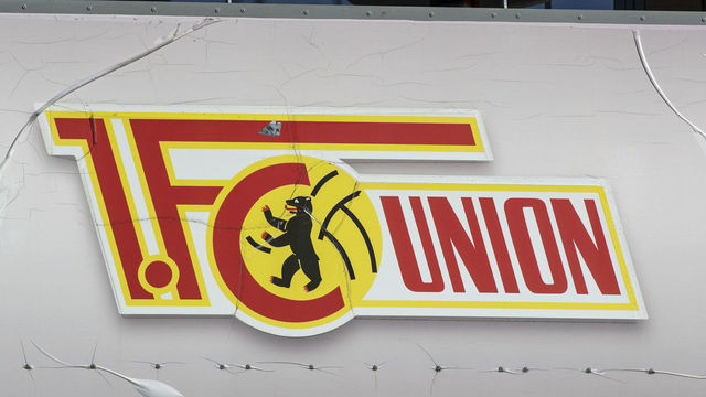 11 March 2020, Berlin: Soccer: Bundesliga, Union Berlin - Bayern Munich without spectators: The FC Union logo can be seen at the stadium by the old forester's lodge The soccer Bundesliga game Union against Bayern Munich is taking place without spectators out of concern about the spread of the corona virus. Photo: Paul Zinken/dpa