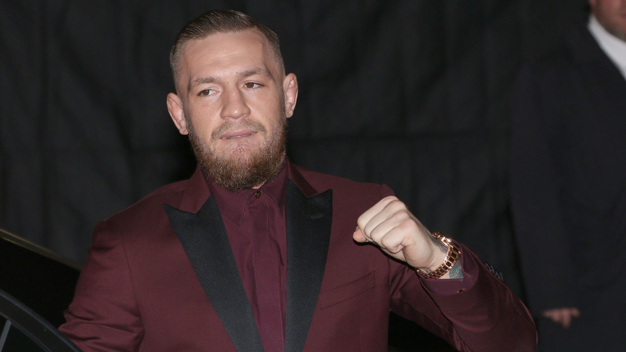 LONDON, ENGLAND - DECEMBER 03: Conor McGregor attending The British Fashion Awards on December 3, 2017 in London, England.