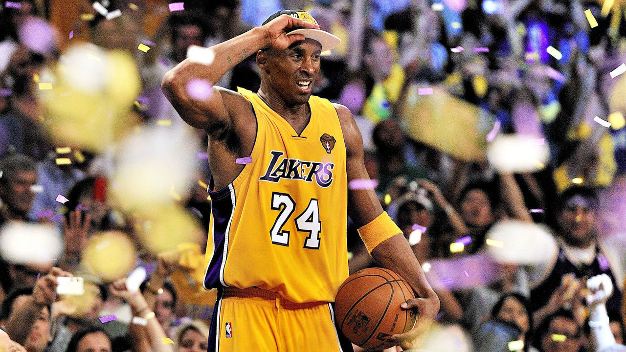 Basketball: NBA Finals: Los Angeles Lakers Kobe Bryant (24) victorious after winning championship vs Boston Celtics. Game 7. Los Angeles, CA 6/17/2010 CREDIT: John W. McDonough