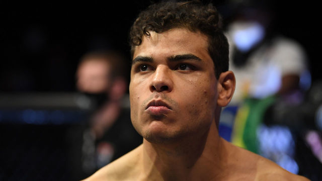 ABU DHABI, UNITED ARAB EMIRATES - SEPTEMBER 27: Paulo Costa of Brazil stands in his corner prior to facing Israel Adesanya of Nigeria in their middleweight championship bout during UFC 253 inside Flash Forum on UFC Fight Island on September 27, 2020 in Abu Dhabi, United Arab Emirates.