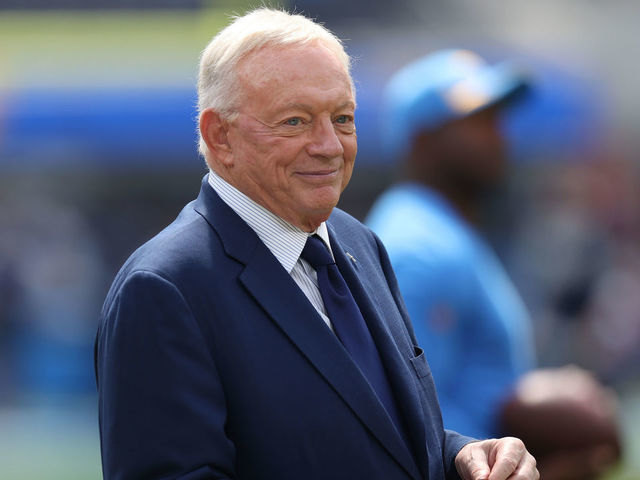 INGLEWOOD, CALIFORNIA - SEPTEMBER 19: Owner Jerry Jones of the Dallas Cowboys at SoFi Stadium on September 19, 2021 in Inglewood, California.