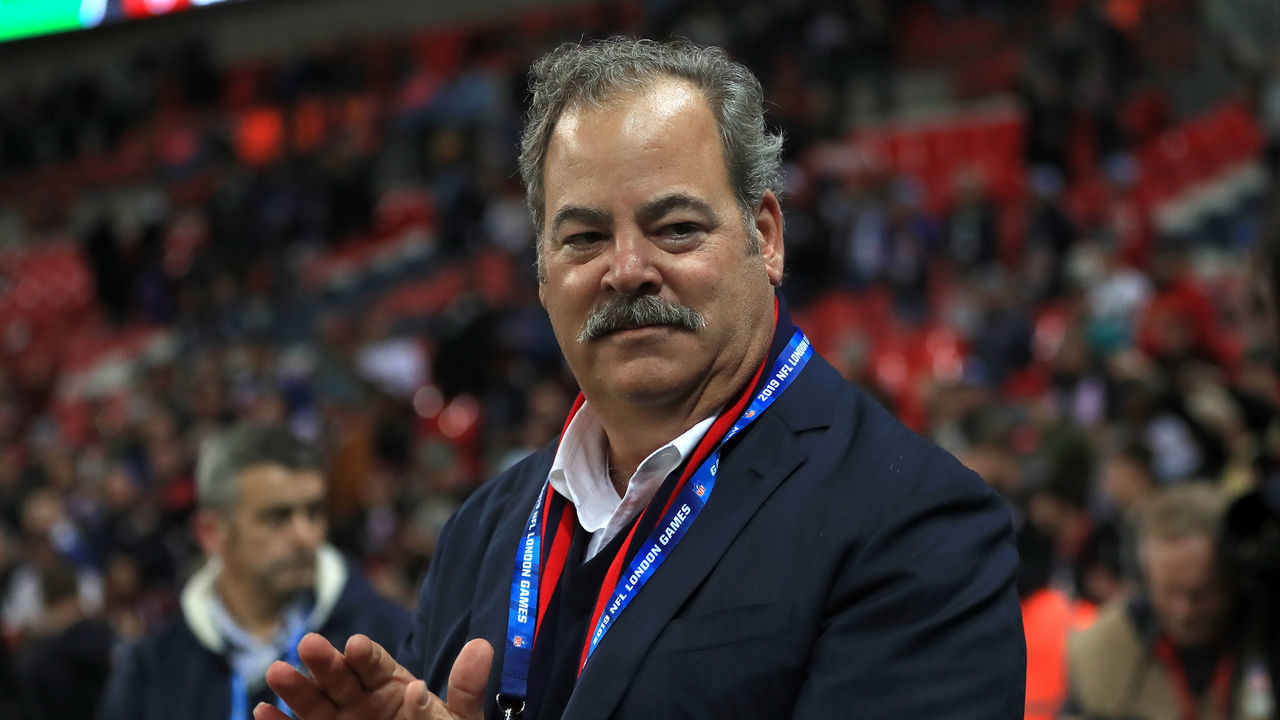 Houston Texans CEO and Chairman D. Cal McNair applauds his team after the NFL International Series match at Wembley Stadium, London.
