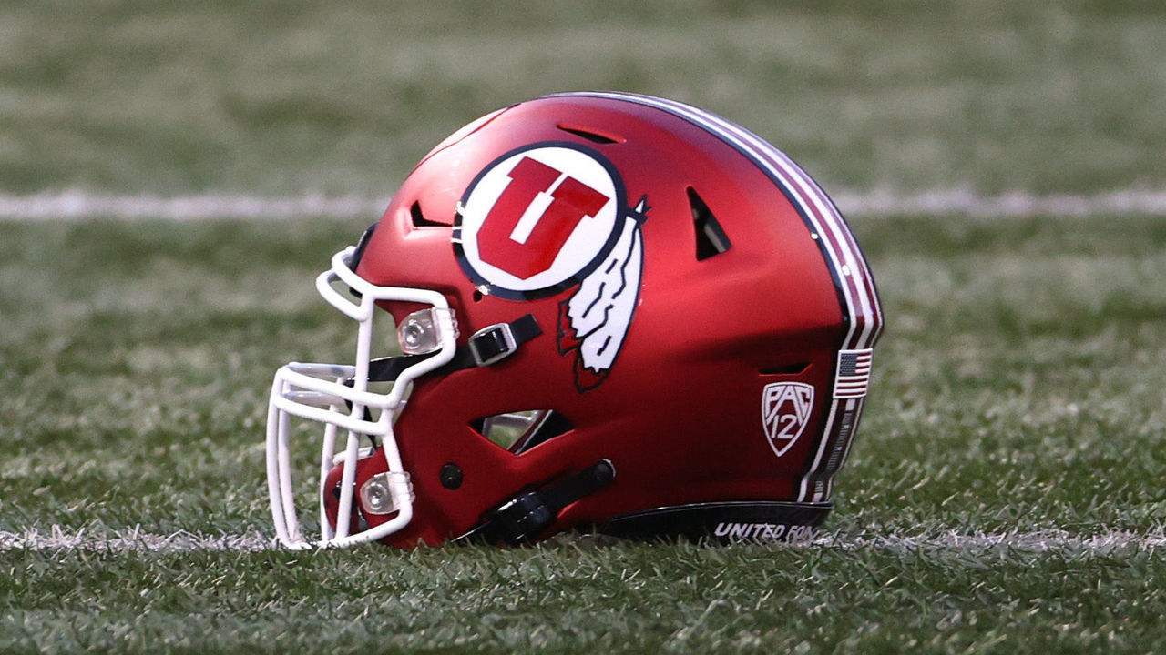 SEATTLE, WASHINGTON - NOVEMBER 28: A general view of a helmet worn by the Utah Utes against the Washington Huskies at Husky Stadium on November 28, 2020 in Seattle, Washington.