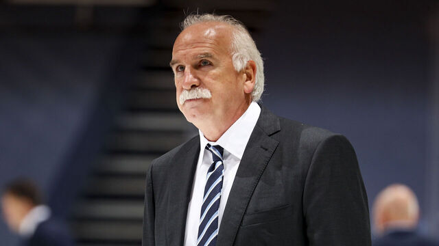 TORONTO, ONTARIO - AUGUST 07: Joel Quenneville, head coach of the Florida Panthers, walks across the ice after being eliminated by the New York Islanders in Game Four of the Eastern Conference Qualification Round at Scotiabank Arena on August 07, 2020 in Toronto, Ontario.