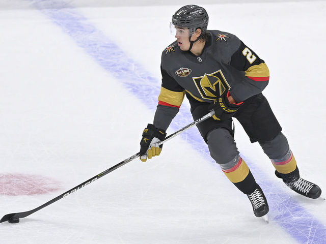 LAS VEGAS, NEVADA - OCTOBER 12: Zach Whitecloud #2 of the Vegas Golden Knights skates during the first period of a game against the Seatle Kraken at T-Mobile Arena on October 12, 2021 in Las Vegas, Nevada.