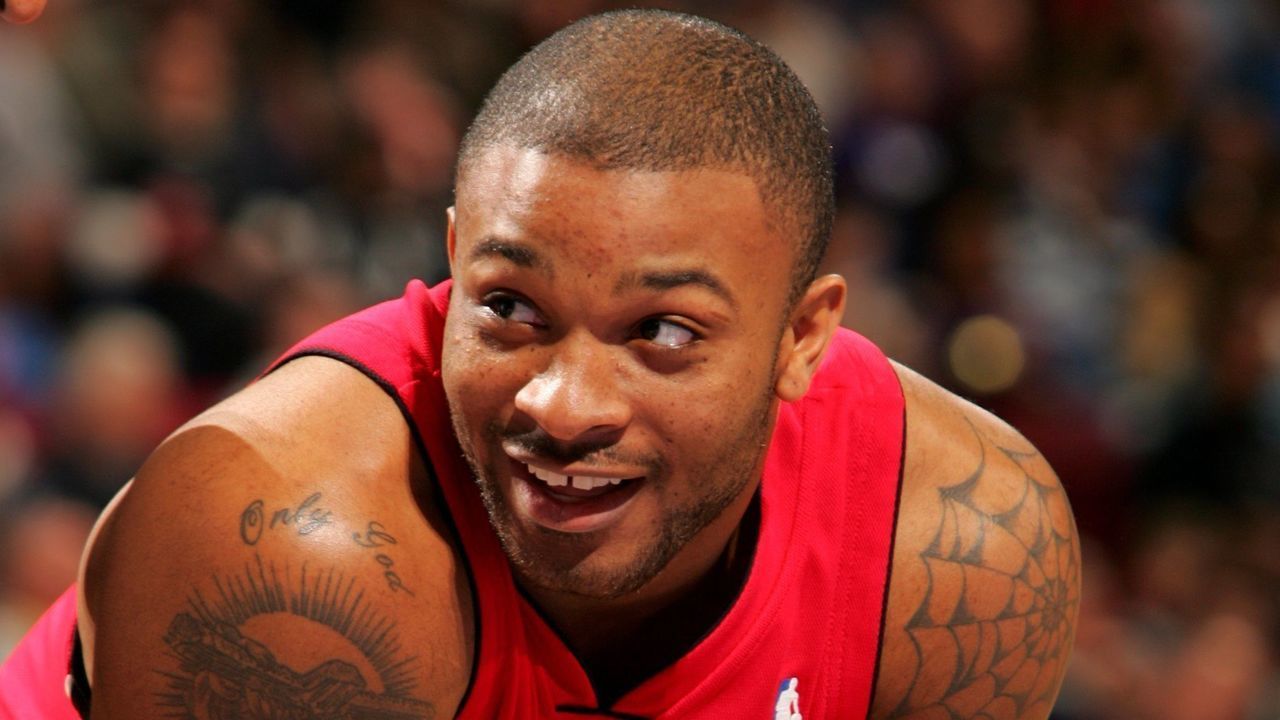 SACRAMENTO, CA - NOVEMBER 12: P.J. Tucker #1 of the Toronto Raptors rests during the game against the Sacramento Kings at Arco Arena on November 12, 2006 in Sacramento, California. The Kings won 107-92. NOTE TO USER: User expressly acknowledges and agrees that, by downloading and/or using this Photograph, user is consenting to the terms and conditions of the Getty Images License Agreement. Mandatory Copyright Notice: Copyright 2006 NBAE