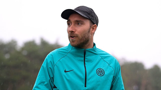 COMO, ITALY - AUGUST 04: Christian Eriksen of FC Internazionale visits Appiano Gentile to meet teammates and staff at Appiano Gentile on August 04, 2021 in Como, Italy.
