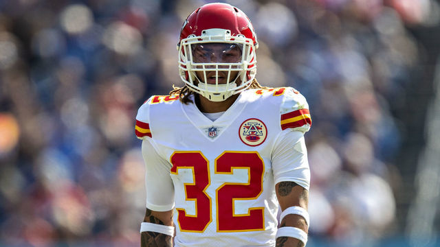 NASHVILLE, TENNESSEE - OCTOBER 24: Tyrann Mathieu #32 of the Kansas City Chiefs on the field during a game against the Tennessee Titans at Nissan Stadium on October 24, 2021 in Nashville, Tennessee. The Titans defeated the Chiefs 27-3.