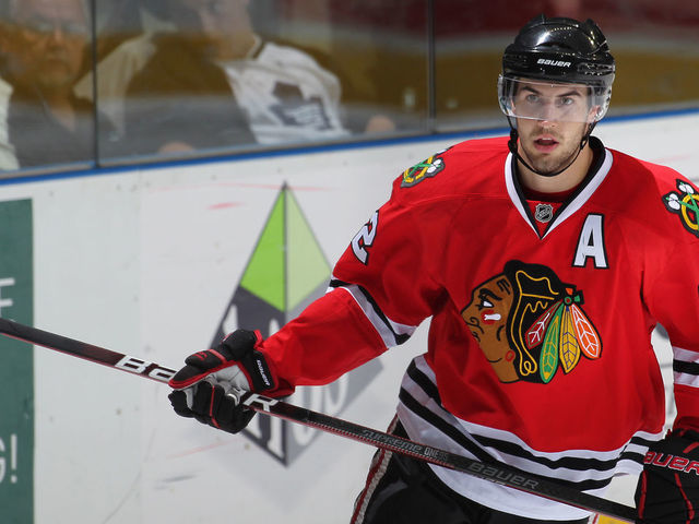 LONDON,ON - SEPTEMBER 14: Kyle Beach #12 of the Chicago Black Hawks skates in a game against the Pittsburgh Penguins during the NHL Rookie Tournament on September 14,2010 at the John Labatt Centre in London,Ontario. The Hawks defeated the Penguins 9-5.