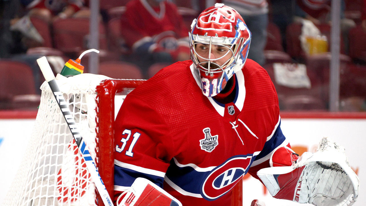 MONTREAL, QUEBEC - JULY 05: Goaltender Carey Price #31 of the Montreal Canadiens defends his net during the second period of Game Four of the 2021 Stanley Cup Final against the Tampa Bay Lightning at Bell Centre on July 05, 2021 in Montreal, Quebec.