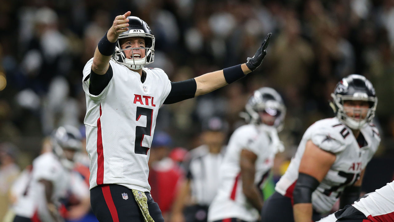 Ryan passes for 343 yards, 2 TDs as Falcons top Saints 27-25