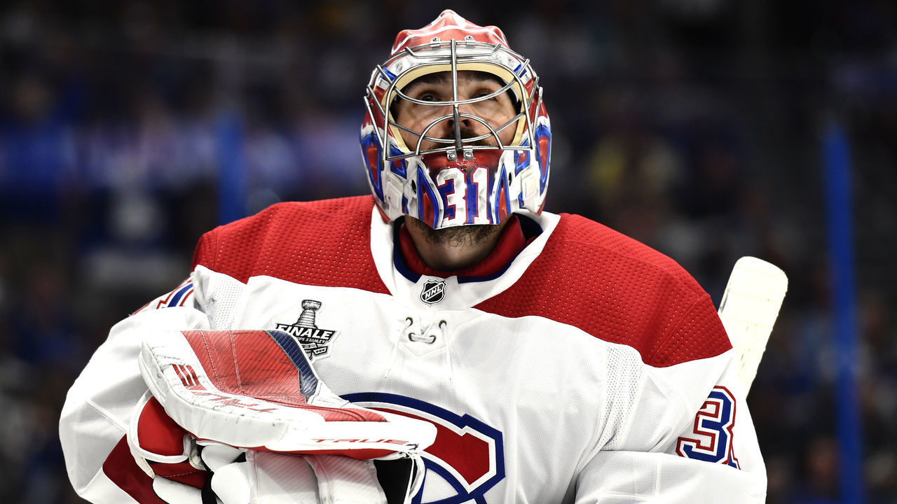 TAMPA, FLORIDA - JULY 07: Goaltender Carey Price #31 of the Montreal Canadiens looks on during the third period of Game Five of the 2021 Stanley Cup Final against the Tampa Bay Lightning at Amalie Arena on July 07, 2021 in Tampa, Florida.