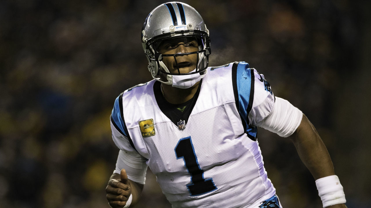 PITTSBURGH, PA - NOVEMBER 08: Carolina Panthers quarterback Cam Newton (1) looks on during the NFL football game between the Carolina Panthers and the Pittsburgh Steelers on November 08, 2018 at Heinz Field in Pittsburgh, PA.