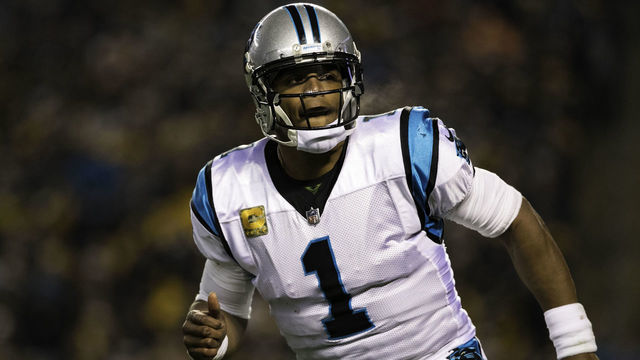 PITTSBURGH, PA - NOVEMBER 08: Carolina Panthers quarterback Cam Newton (1) looks on during the NFL football game between the Carolina Panthers and the Pittsburgh Steelers on November 08, 2018 at Heinz Field in Pittsburgh, PA.