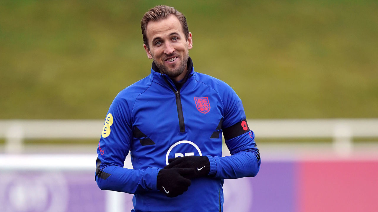 England's Harry Kane during a training session at St George's Park, Burton-upon-Trent. Picture date: Thursday November 11, 2021.