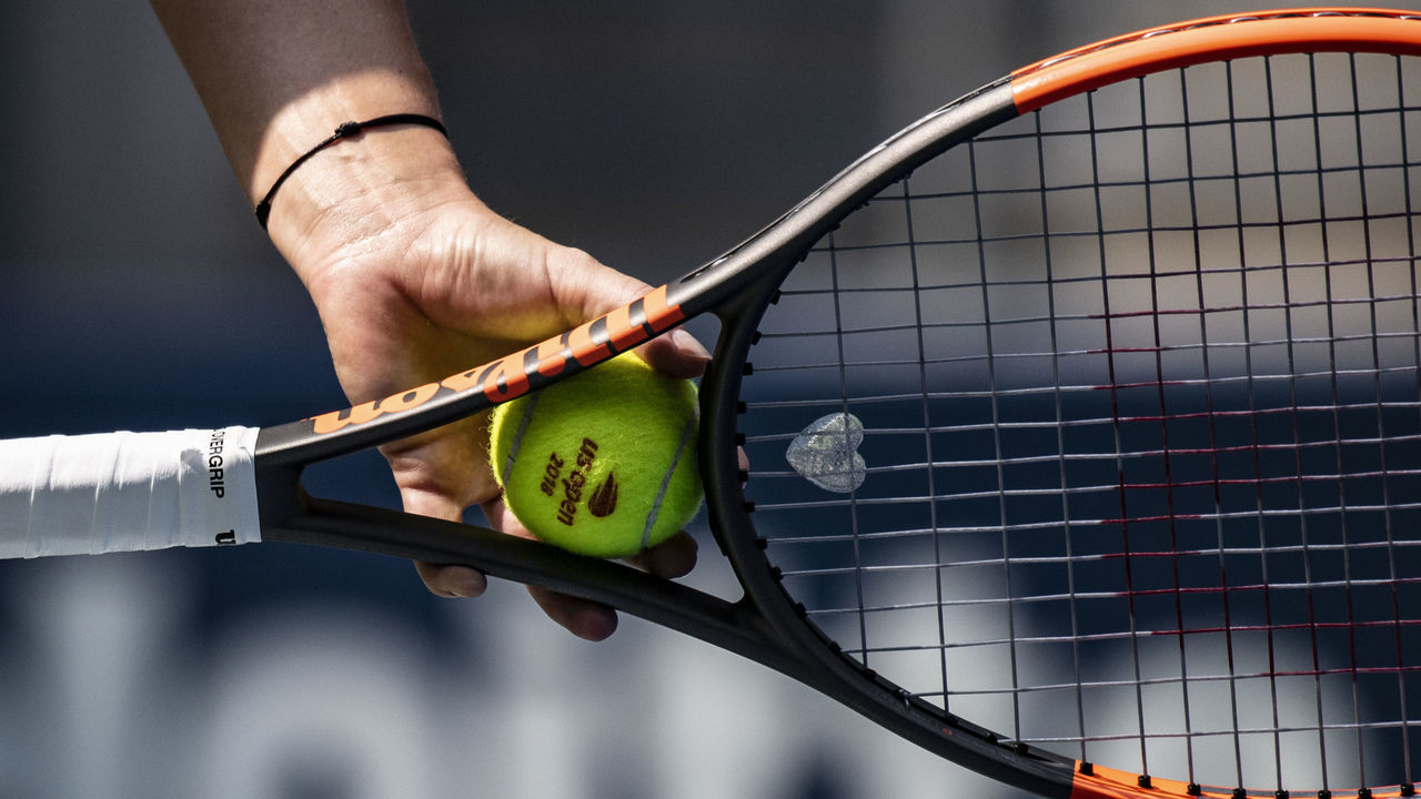 NEW YORK, NEW YORK - AUGUST 27: A detailed view of Wilson tennis ball at Louis Armstrong Stadium during the 2018 US Open at the USTA Billie Jean King National Tennis Center on August 27, 2018 in the Flushing neighborhood of the Queens borough of New York City. (Benjamin Solomon/Getty Images)