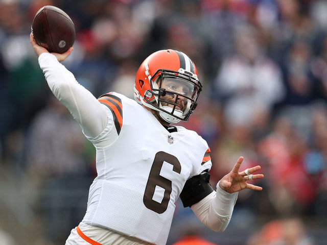 Cleveland Browns Baker Mayfield vs. New England Patriots, November 14, 2021  