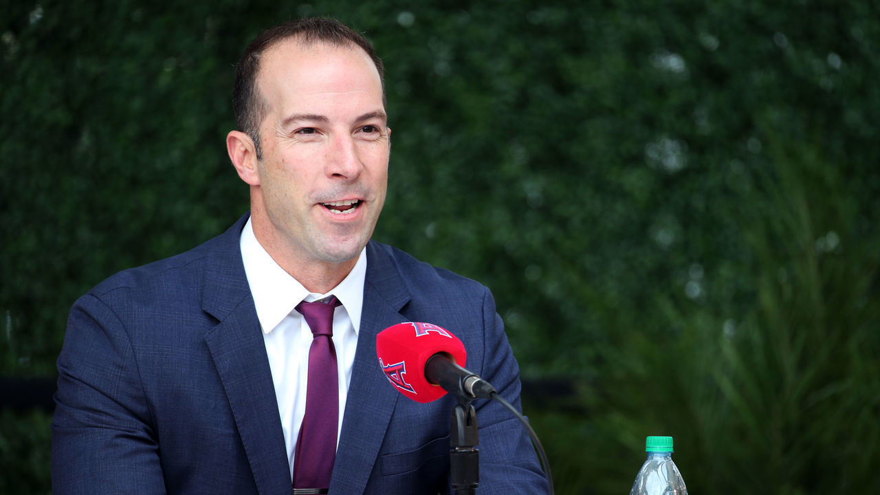 ANAHEIM, CA - DECEMBER 14: Los Angeles Angels general manager Billy Eppler at Anthony Rendon introductory press conference at Angel Stadium of Anaheim on December 14, 2019 in Anaheim, CA.