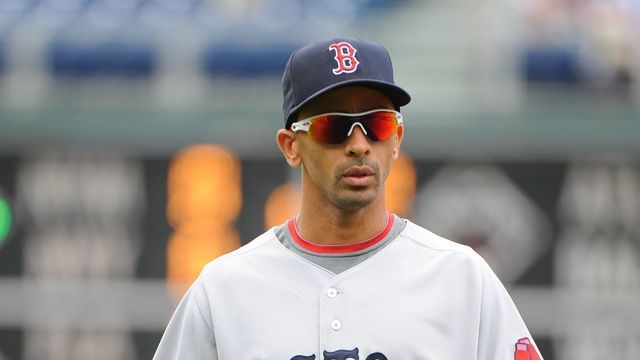 PHILADELPHIA - JUNE 14: Julio Lugo of the Boston Red Sox looks on prior to the game against the Philadelphia Phillies at Citizens Bank Park in Philadelphia, Pennsylvania on June 14, 2009. The Phillies defeated the Red Sox 11-6.