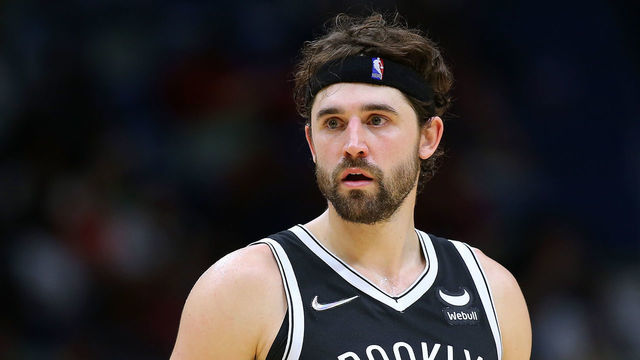 NEW ORLEANS, LOUISIANA - NOVEMBER 12: Joe Harris #12 of the Brooklyn Nets reacts against the New Orleans Pelicans during a game at the Smoothie King Center on November 12, 2021 in New Orleans, Louisiana.