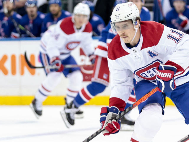NEW YORK, NY - NOVEMBER 16: Montreal Canadiens Right Wing Brendan Gallagher (11) in action during the National Hockey League game between the Montreal Canadiens and the New York Rangers on November 16, 2021 at Madison Square Garden in New York, NY.
